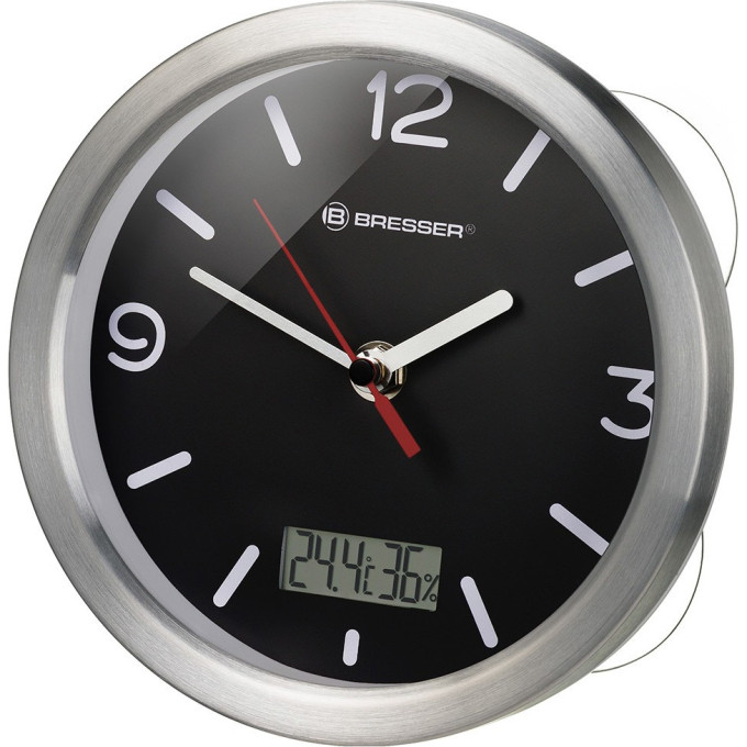 Часы BRESSER MyTime Bath RC, водонепроницаемые, черные