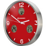 Часы настенные BRESSER MyTime io NX Thermo/Hygro, 30 см, красные