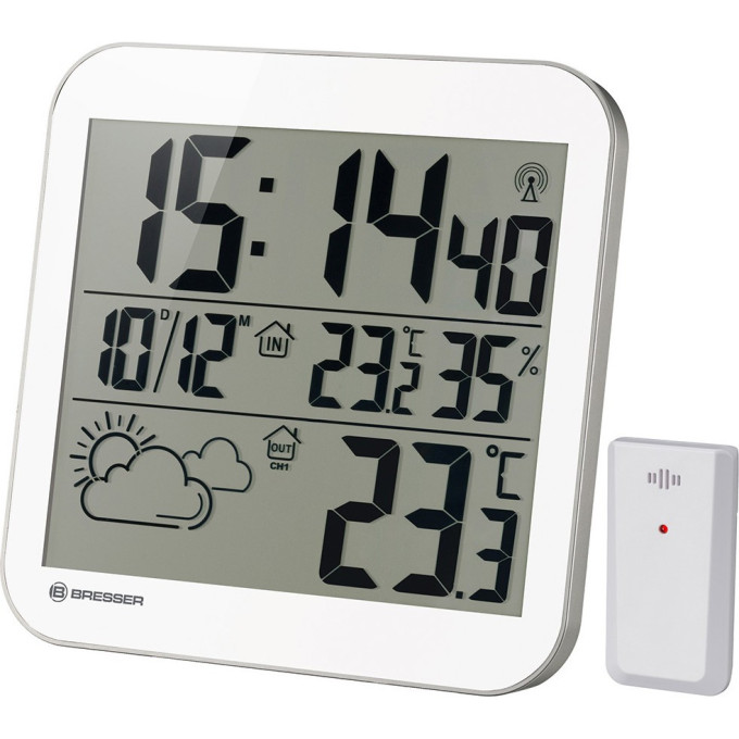 Часы настенные BRESSER MyTime LCD, белые
