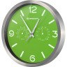 Часы настенные BRESSER MyTime ND DCF Thermo/Hygro, 25 см, зеленые