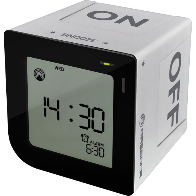 Часы настольные BRESSER FlipMe Alarm Clock, серебристые