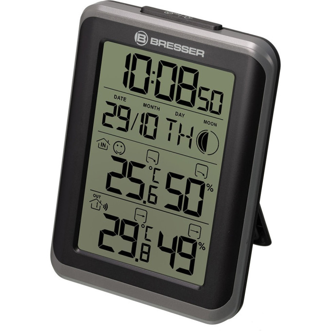 Гигрометр с часами BRESSER MyClimate, черный 75690