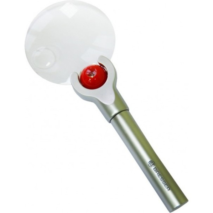 Лупа Bresser 2,5x/4x, 88 мм, LED, металл