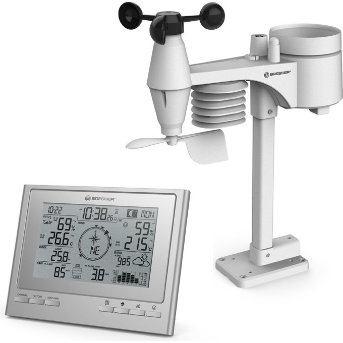 Метеостанция BRESSER «7 в 1» ClimateScout Exclusive, серебристая