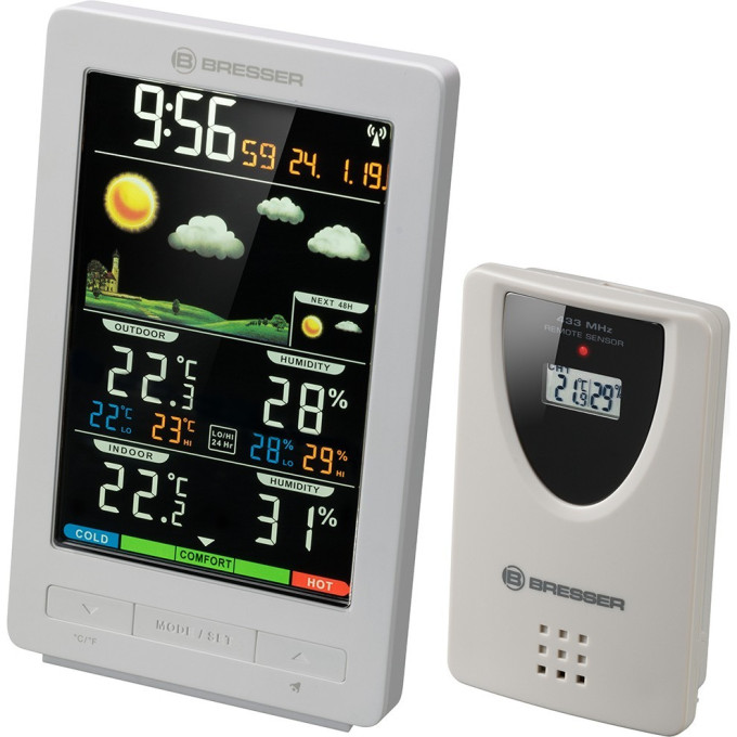 Метеостанция BRESSER ClimaTemp WS белая