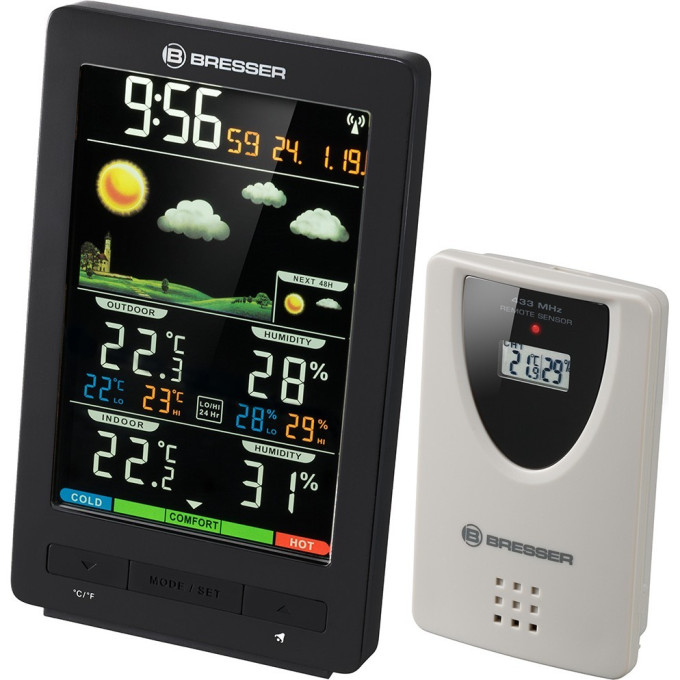 Метеостанция BRESSER ClimaTemp WS черная