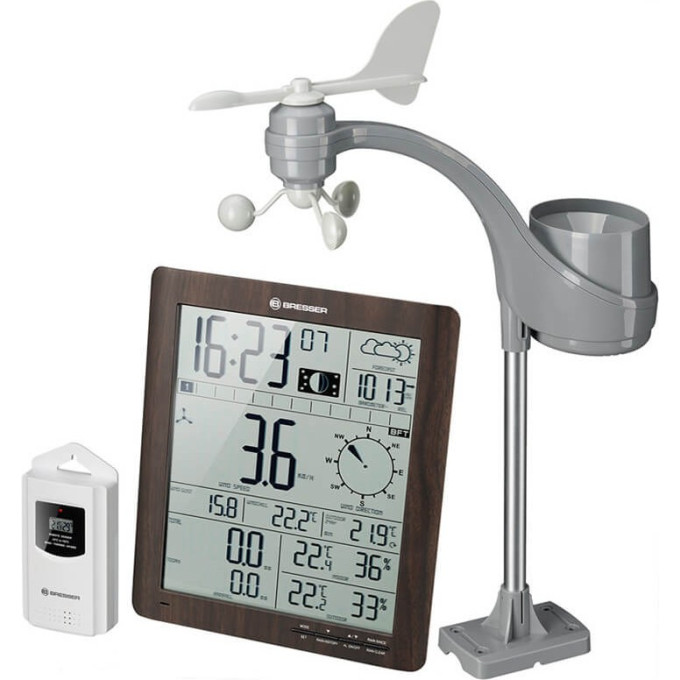 Метеостанция BRESSER ClimaTemp XXL в корпусе под дерево