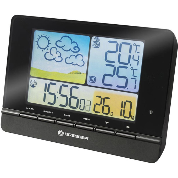 Метеостанция BRESSER MeteoTrend Colour с радиоуправлением, черная