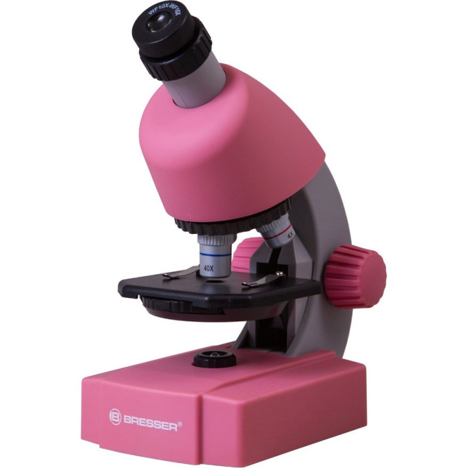 Микроскоп BRESSER Junior 40–640x, розовый